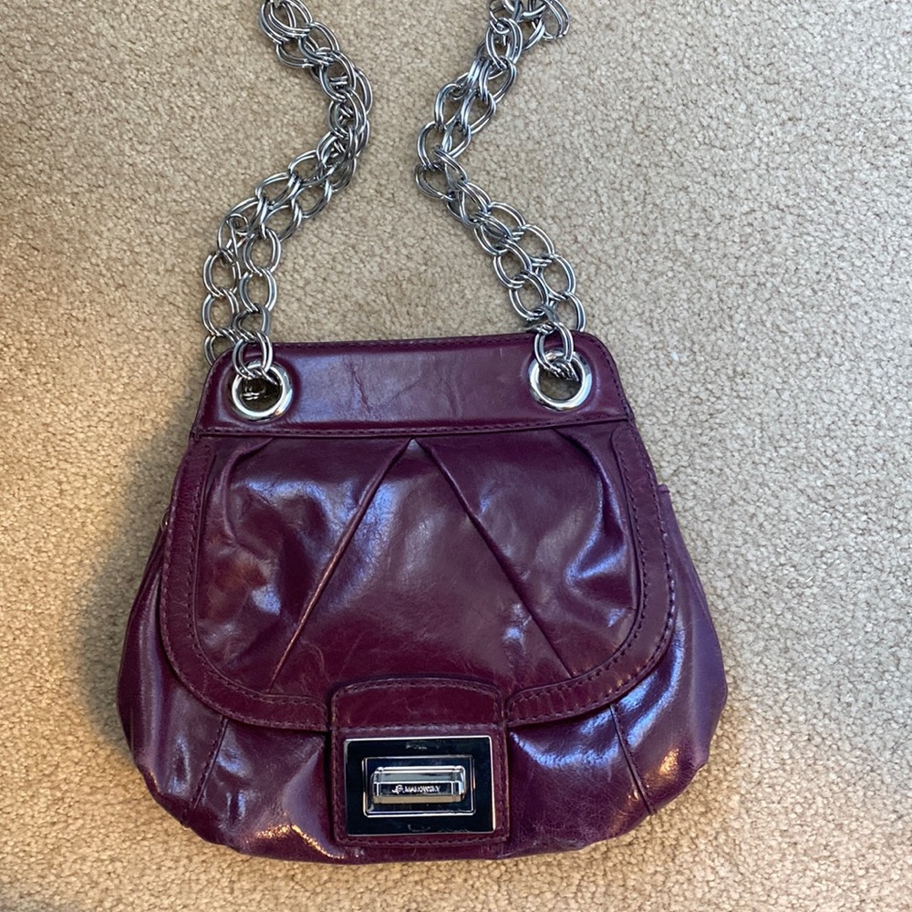 Deep purple and silver Crossbody or shoulder bag